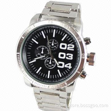 Metal Quartz Watch, Japan Movement, Customized Dial and Watch Alloy are Welcome, for Men